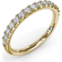 Diamond Wedding Band with Pavé Set Round Diamonds by Fana - 0.34 Carat Total Diamond Weight