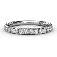 Diamond Wedding Band with Pavé Set Round Diamonds by Fana - 0.36 Carat Total Diamond Weight