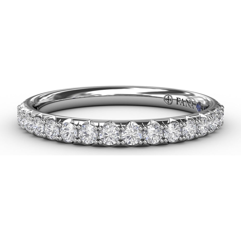 Diamond Wedding Band with Pavé Set Round Diamonds by Fana - 0.36 Carat Total Diamond Weight
