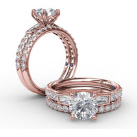 Diamond Wedding Band with Pavé Set Round Diamonds by Fana - 0.36 Carat Total Diamond Weight