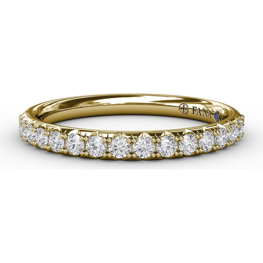 Diamond Wedding Band with Pavé Set Round Diamonds by Fana - 0.36 Carat Total Diamond Weight