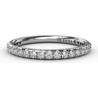 Diamond Wedding Band with Pavé-Set Round Diamonds by Fana - 0.38 Carat Total Diamond Weight