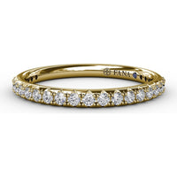 Diamond Wedding Band with Pavé-Set Round Diamonds by Fana - 0.38 Carat Total Diamond Weight