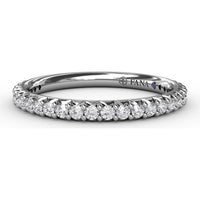 Diamond Wedding Band with Pavé Set Round Diamonds by Fana - 0.39 Carat Total Diamond Weight
