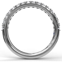 Diamond Wedding Band with Pavé Set Round Diamonds by Fana - 0.40 Carat Total Diamond Weight