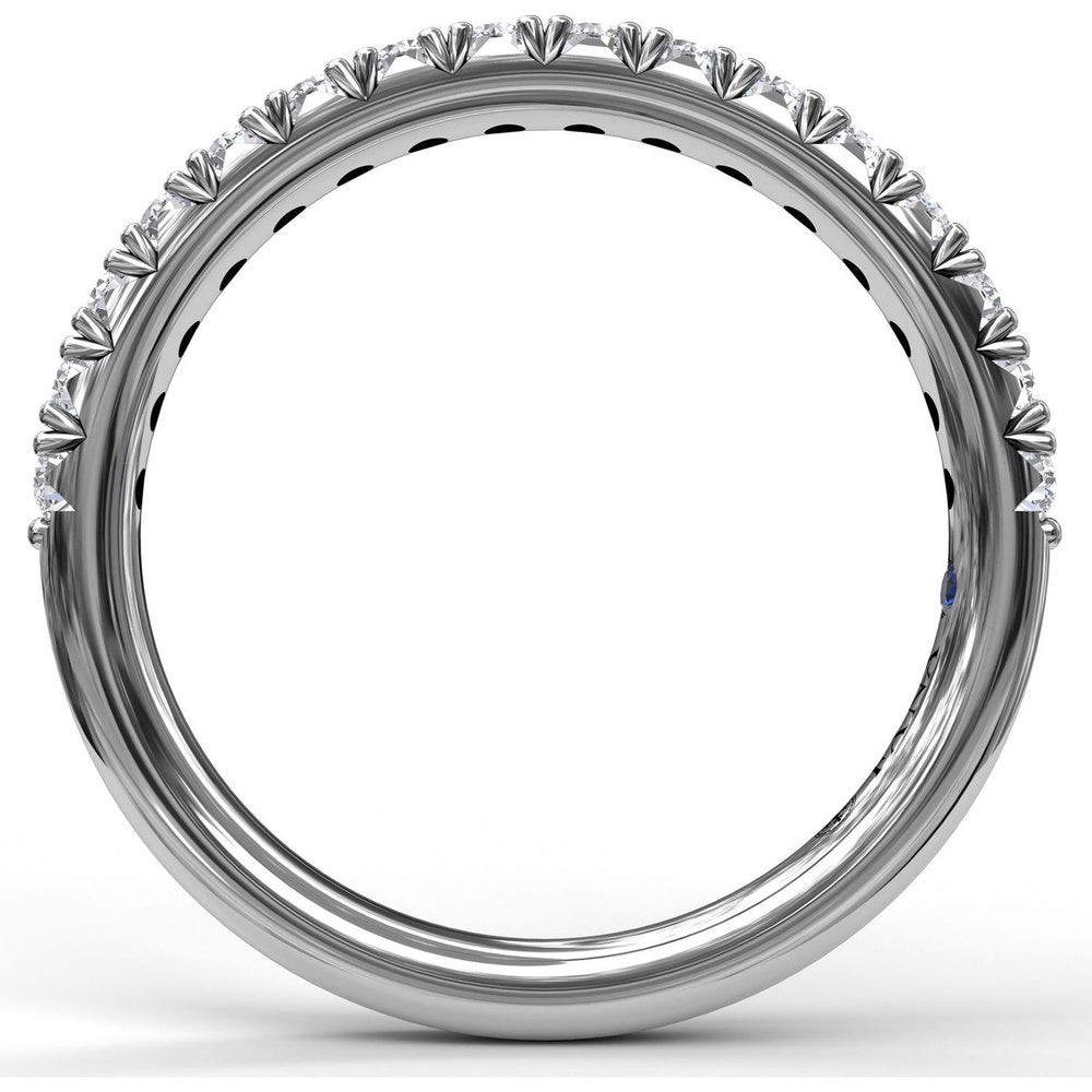 Diamond Wedding Band with Pavé Set Round Diamonds by Fana - 0.40 Carat Total Diamond Weight