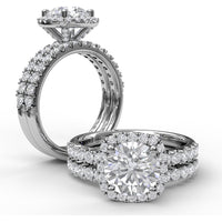 Diamond Wedding Band with Pavé Set Round Diamonds by Fana - 0.40 Carat Total Diamond Weight