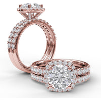 Diamond Wedding Band with Pavé Set Round Diamonds by Fana - 0.40 Carat Total Diamond Weight
