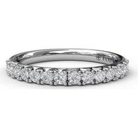 Diamond Wedding Band with Pavé Set Round Diamonds by Fana - 0.40 Carat Total Diamond Weight