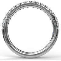 Diamond Wedding Band with Pavé Set Round Diamonds by Fana - 0.40 Carat Total Diamond Weight