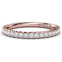 Diamond Wedding Band with Pavé Set Round Diamonds by Fana - 0.45 Carat Total Diamond Weight