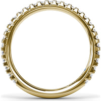 Diamond Wedding Band with Pavé Set Round Diamonds by Fana - 0.45 Carat Total Diamond Weight