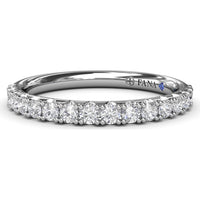 Diamond Wedding Band with Pavé Set Round Diamonds by Fana - 0.48 Carat Total Diamond Weight