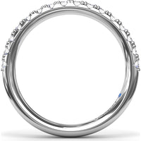 Diamond Wedding Band with Pavé Set Round Diamonds by Fana - 0.48 Carat Total Diamond Weight