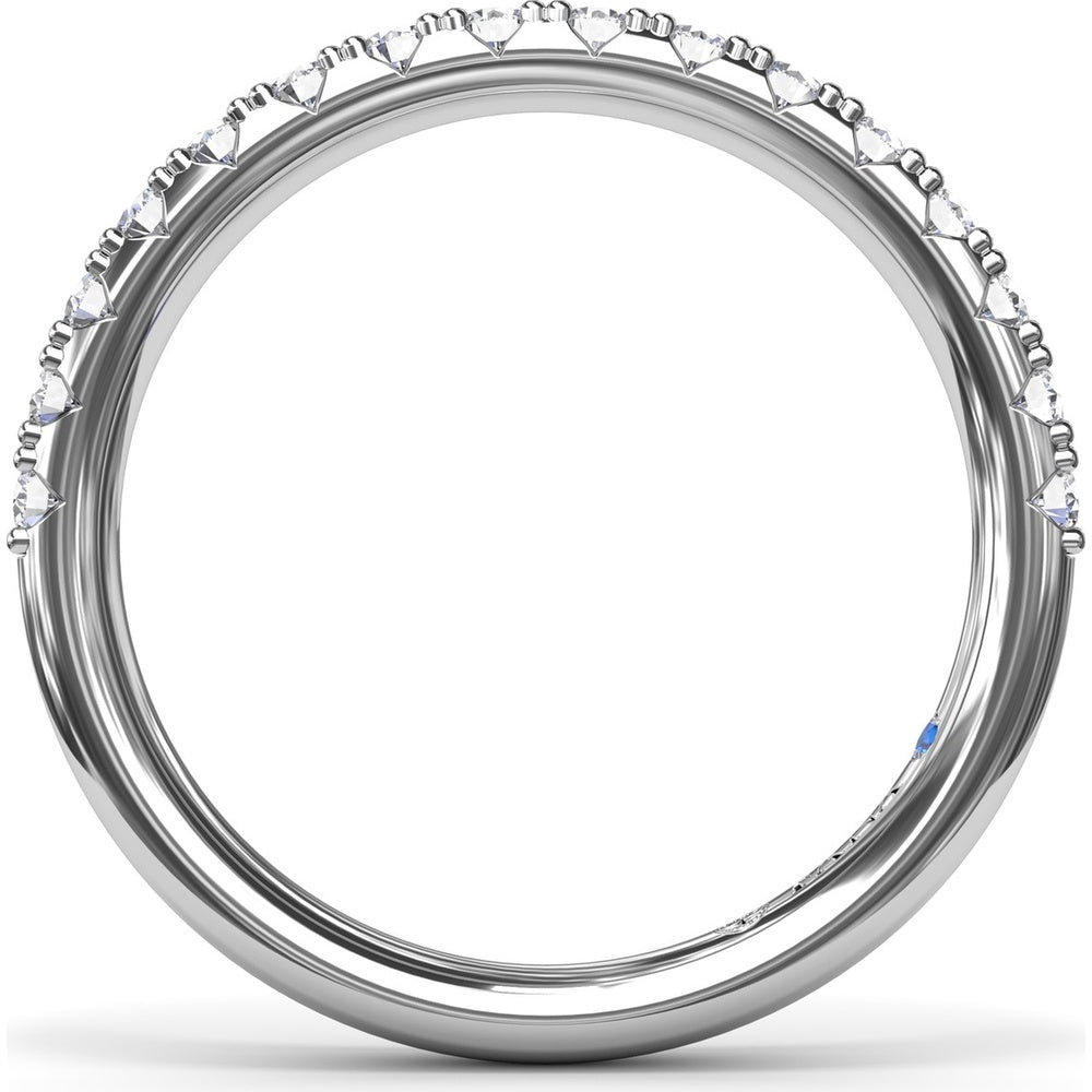 Diamond Wedding Band with Pavé Set Round Diamonds by Fana - 0.48 Carat Total Diamond Weight