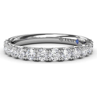 Diamond Wedding Band with Pavé Set Round Diamonds by Fana - 0.69 Carat Total Diamond Weight