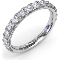 Diamond Wedding Band with Pavé Set Round Diamonds by Fana - 0.69 Carat Total Diamond Weight