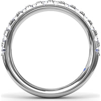 Diamond Wedding Band with Pavé Set Round Diamonds by Fana - 0.69 Carat Total Diamond Weight
