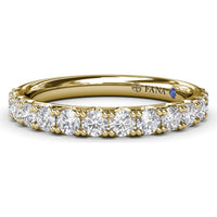 Diamond Wedding Band with Pavé Set Round Diamonds by Fana - 0.69 Carat Total Diamond Weight