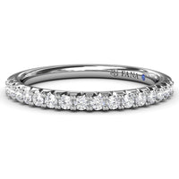 Diamond Wedding Band with Prong Set Round Brilliant Diamonds by Fana - 0.28 Carat Total Diamond Weight