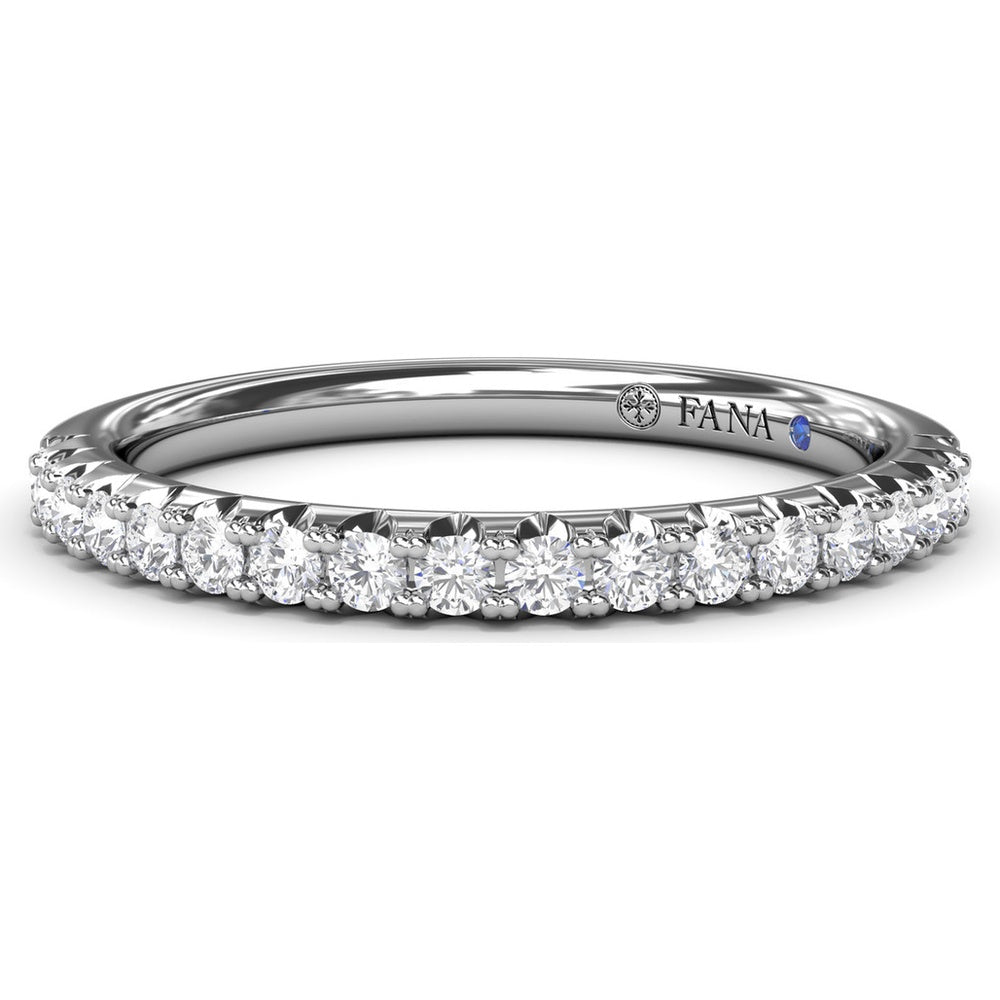 Diamond Wedding Band with Prong Set Round Brilliant Diamonds by Fana - 0.28 Carat Total Diamond Weight