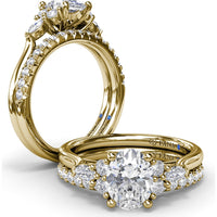 Diamond Wedding Band with Prong Set Round Brilliant Diamonds by Fana - 0.28 Carat Total Diamond Weight