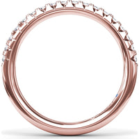 Diamond Wedding Band with Prong Set Round Brilliant Diamonds by Fana - 0.28 Carat Total Diamond Weight
