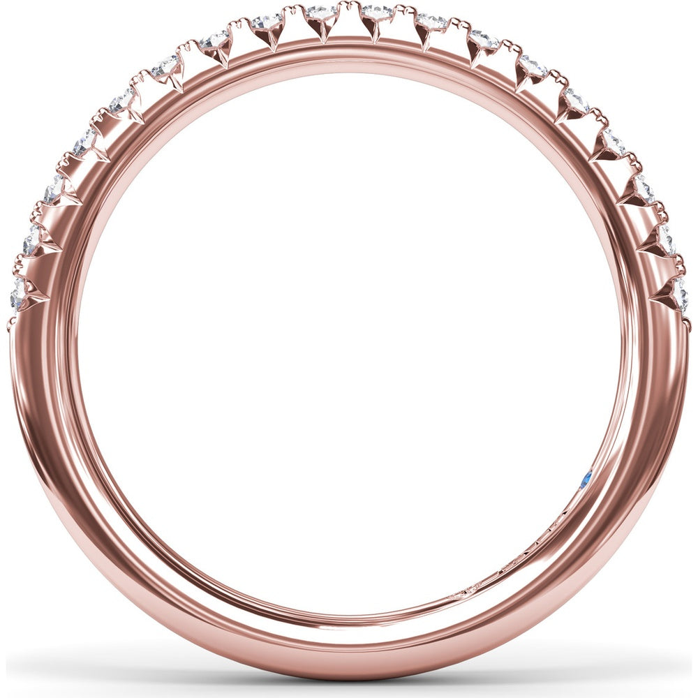 Diamond Wedding Band with Prong Set Round Brilliant Diamonds by Fana - 0.28 Carat Total Diamond Weight