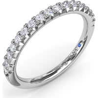 Diamond Wedding Band with Prong Set Round Brilliant Diamonds by Fana - 0.28 Carat Total Diamond Weight