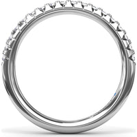 Diamond Wedding Band with Prong Set Round Brilliant Diamonds by Fana - 0.28 Carat Total Diamond Weight