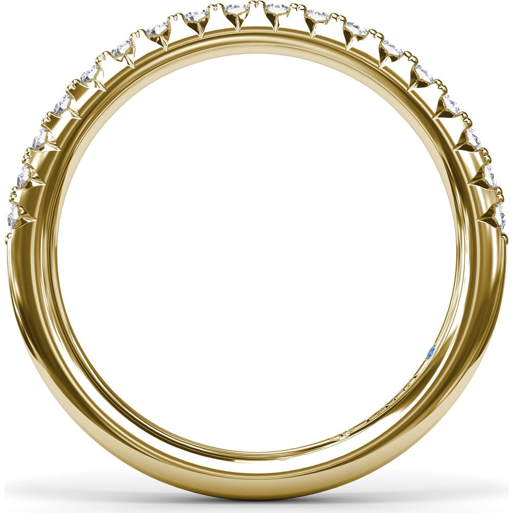 Diamond Wedding Band with Prong Set Round Brilliant Diamonds by Fana - 0.28 Carat Total Diamond Weight