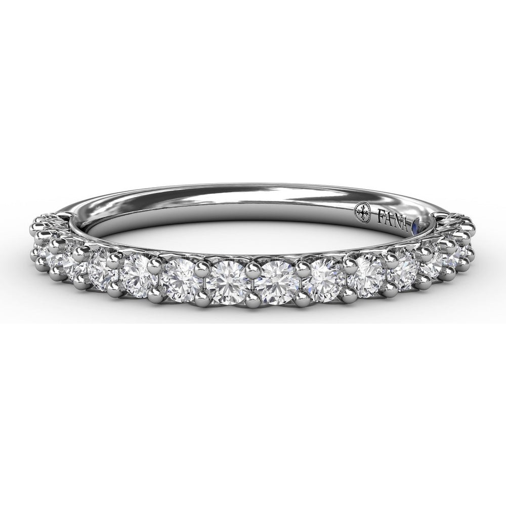 Diamond Wedding Band with Prong-Set Round Brilliant Diamonds by Fana - 0.48 Carat Total Diamond Weight