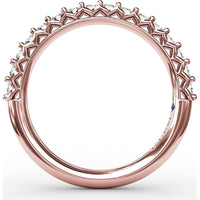 Diamond Wedding Band with Prong-Set Round Brilliant Diamonds by Fana - 0.48 Carat Total Diamond Weight