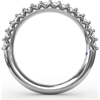 Diamond Wedding Band with Prong-Set Round Brilliant Diamonds by Fana - 0.48 Carat Total Diamond Weight