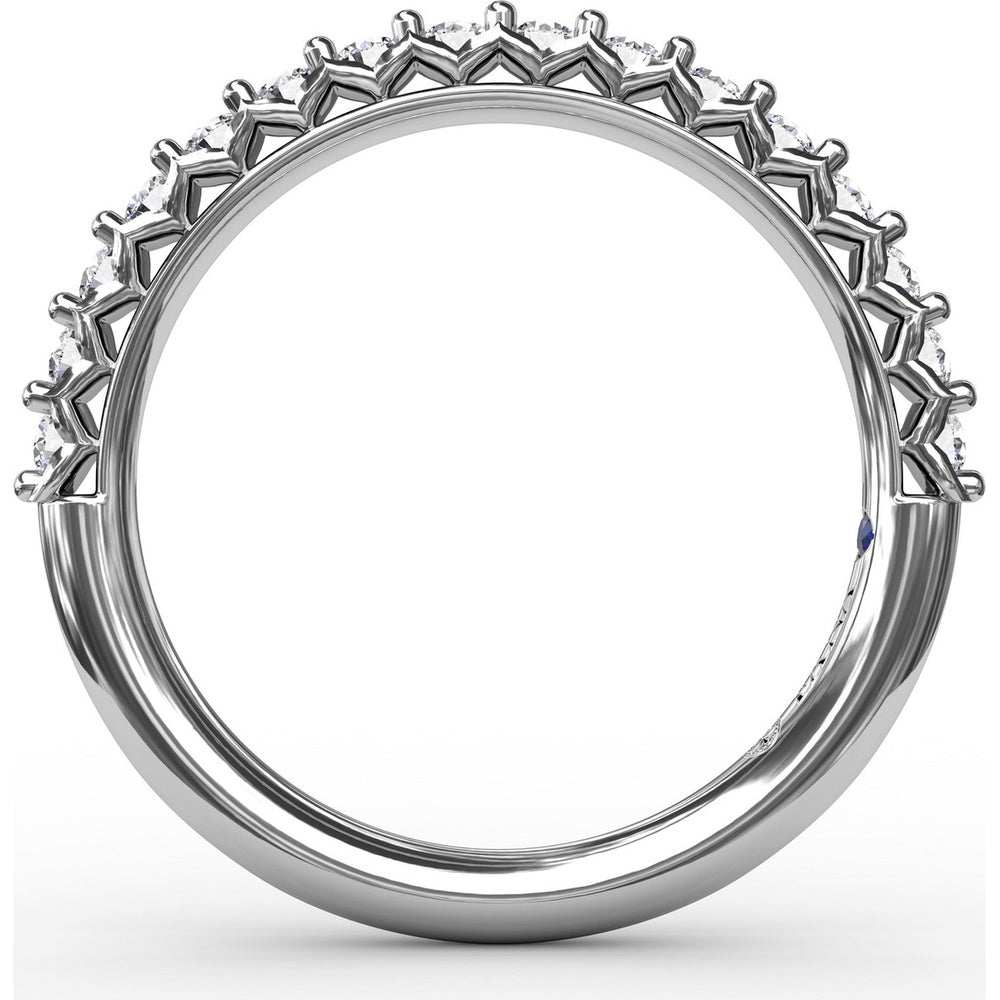 Diamond Wedding Band with Prong-Set Round Brilliant Diamonds by Fana - 0.48 Carat Total Diamond Weight