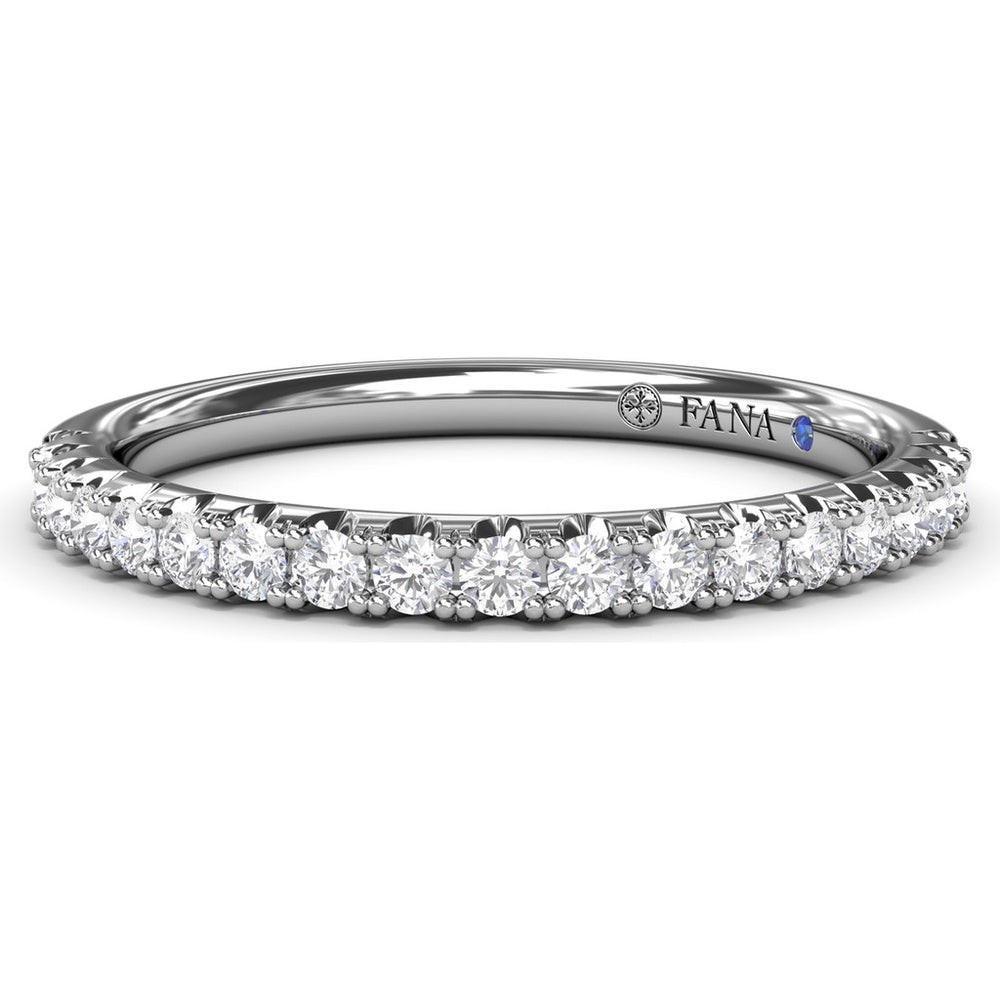 Diamond Wedding Band with Prong Set Round Diamonds by Fana - 0.28 Carat Total Diamond Weight