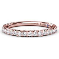 Diamond Wedding Band with Prong Set Round Diamonds by Fana - 0.28 Carat Total Diamond Weight