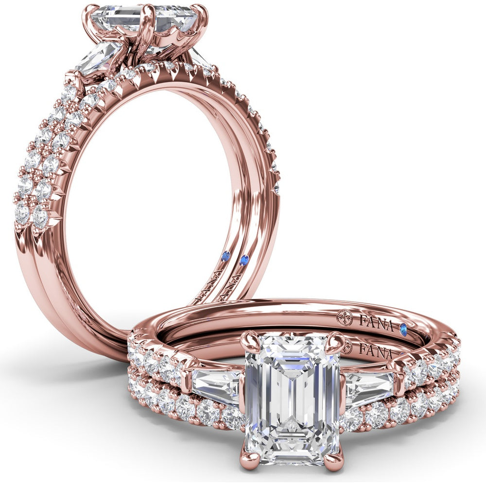 Diamond Wedding Band with Prong Set Round Diamonds by Fana - 0.28 Carat Total Diamond Weight