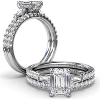 Diamond Wedding Band with Prong Set Round Diamonds by Fana - 0.28 Carat Total Diamond Weight