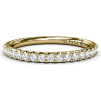 Diamond Wedding Band with Prong Set Round Diamonds by Fana - 0.28 Carat Total Diamond Weight