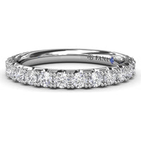 Diamond Wedding Band with Prong Set Round Diamonds by Fana - 0.96 Carat Total Diamond Weight