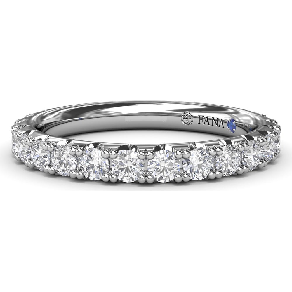 Diamond Wedding Band with Prong Set Round Diamonds by Fana - 0.96 Carat Total Diamond Weight