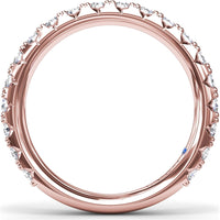 Diamond Wedding Band with Prong Set Round Diamonds by Fana - 0.96 Carat Total Diamond Weight
