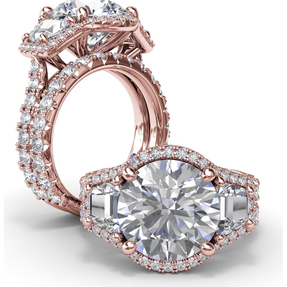 Diamond Wedding Band with Prong Set Round Diamonds by Fana - 0.96 Carat Total Diamond Weight