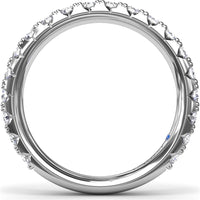 Diamond Wedding Band with Prong Set Round Diamonds by Fana - 0.96 Carat Total Diamond Weight