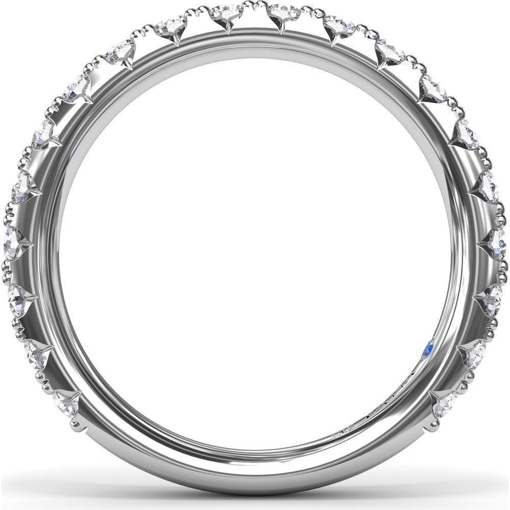 Diamond Wedding Band with Prong Set Round Diamonds by Fana - 0.96 Carat Total Diamond Weight