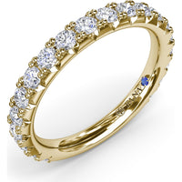 Diamond Wedding Band with Prong Set Round Diamonds by Fana - 0.96 Carat Total Diamond Weight