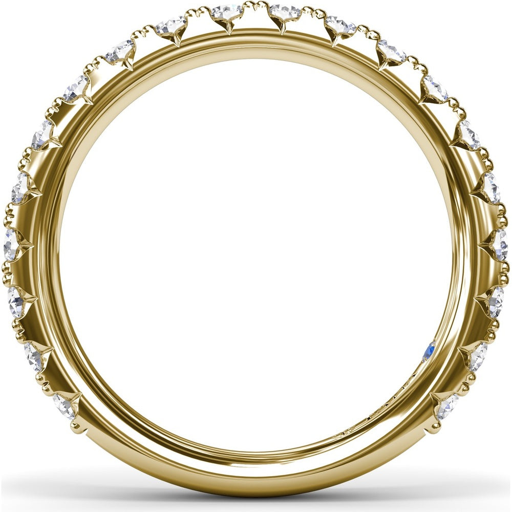 Diamond Wedding Band with Prong Set Round Diamonds by Fana - 0.96 Carat Total Diamond Weight