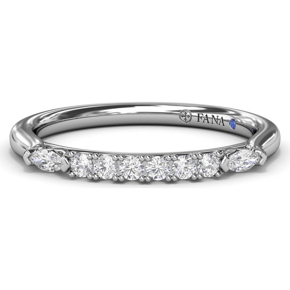 Diamond Wedding Band with Round Brilliant Diamonds by Fana - 0.28 Carat Total Diamond Weight
