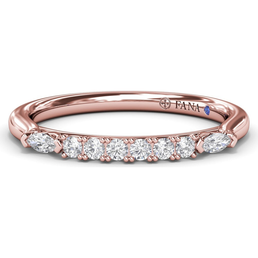 Diamond Wedding Band with Round Brilliant Diamonds by Fana - 0.28 Carat Total Diamond Weight